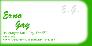 erno gay business card